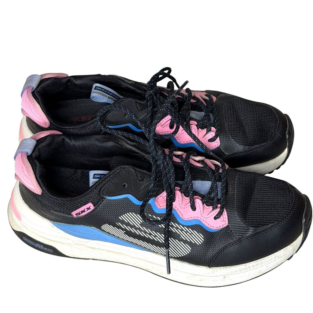 Skechers Global Jogger Fresh Strike Sneakers Running Shoes Black Pink 9 bv